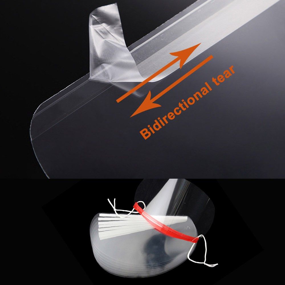 50pcs Disposable Face Hairspray Shield Mask Bang Trimmer