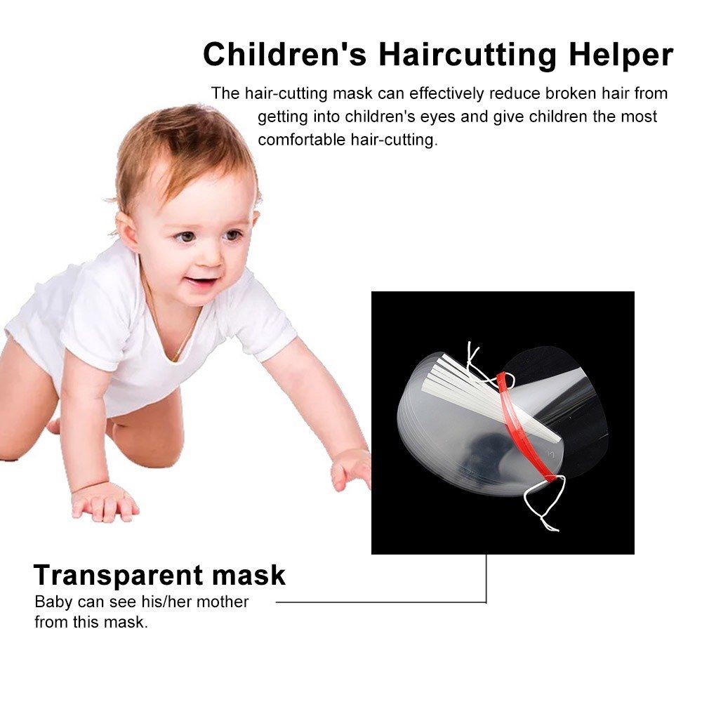 50pcs Disposable Face Hairspray Shield Mask Bang Trimmer