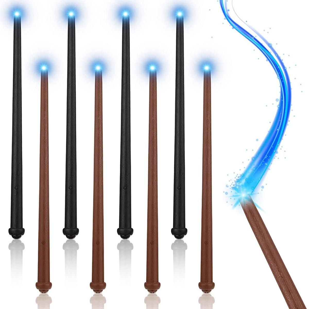 8 Pcs Wand Magics Light and Sound Toy Wizard Wands