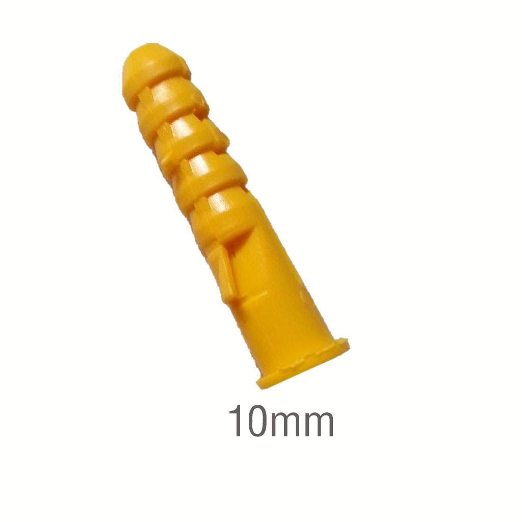 10Set M10 Frame Fixings Expansion Tube Anchors Nails Plug Bolt Screws