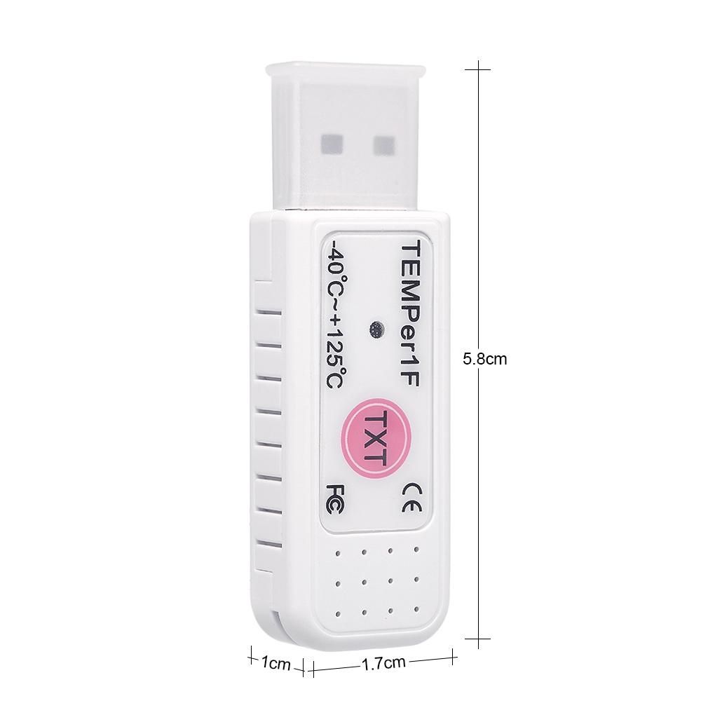 PCsensor USB Thermometer Temperature Sensor Data Logger Recorder for PC Laptop White