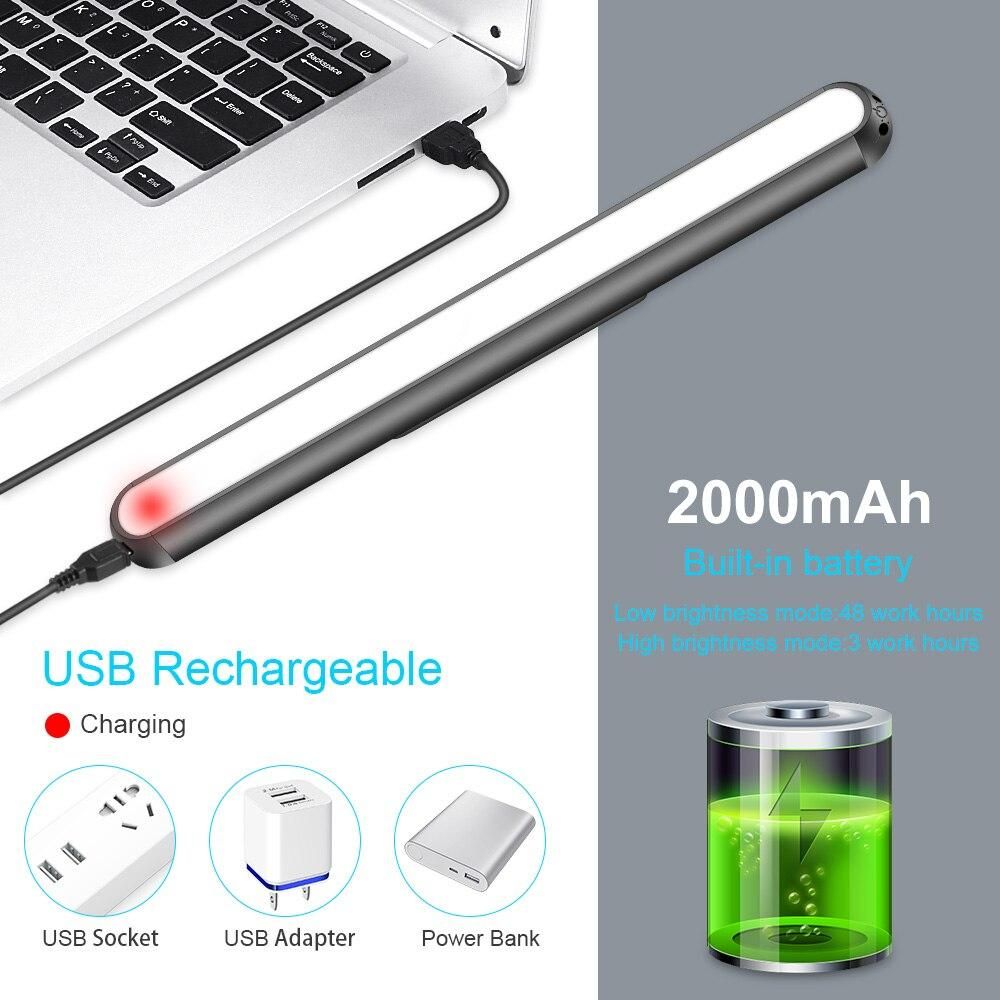 LEDs Under Cabinet Night Light Closet Light Kitchen Bedroom Lighting Wall Lamp With Magnetic Strip USB Remote Control