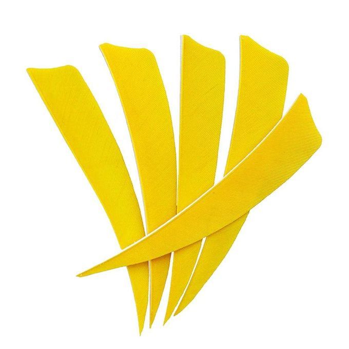 12pcs Shield Archery 4 Inch Natural Turkey Arrow Feathers Yellow