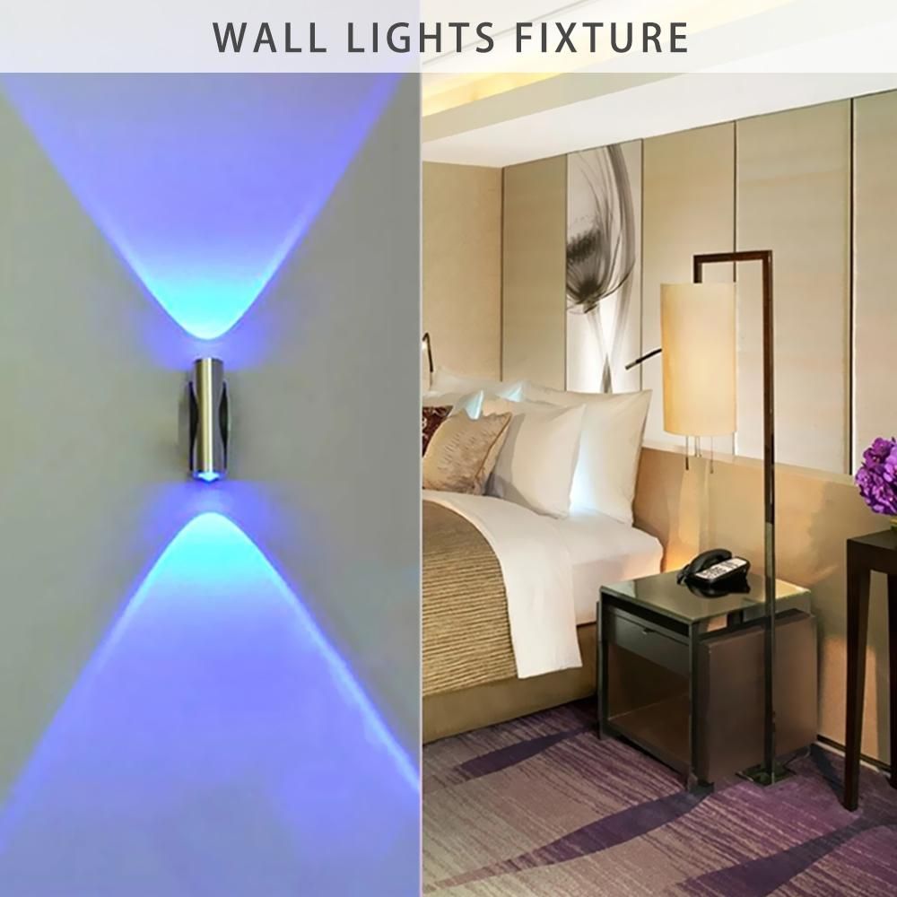 LEDs Wall Lamp Two-Sided Lighting 176-265V Indoor Wall Sconces Aluminum Exterior Lights Fixture for Bedroom Stairs Hallway Living Home Decor