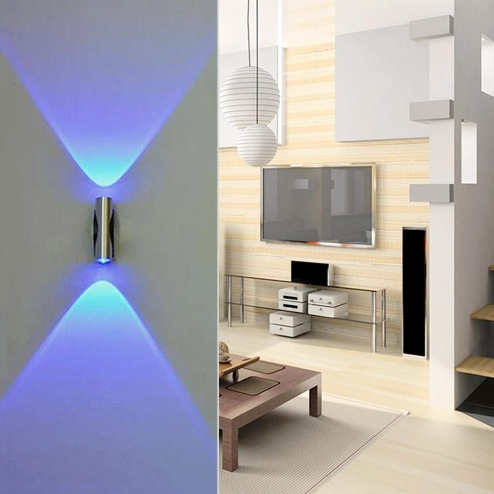 LEDs Wall Lamp Two-Sided Lighting 176-265V Indoor Wall Sconces Aluminum Exterior Lights Fixture for Bedroom Stairs Hallway Living Home Decor