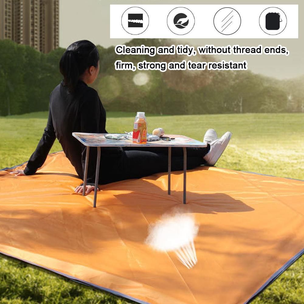 Outdoor Sunscreen Shade Waterproof Square Sunshine Shade Sail Oxford Cloth Camping Garden Awning Canopy Waterproof Tarp Tent Shade Ground Mat