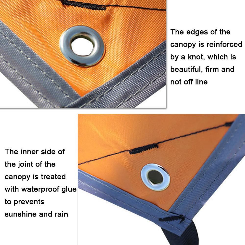 Outdoor Sunscreen Shade Waterproof Square Sunshine Shade Sail Oxford Cloth Camping Garden Awning Canopy Waterproof Tarp Tent Shade Ground Mat