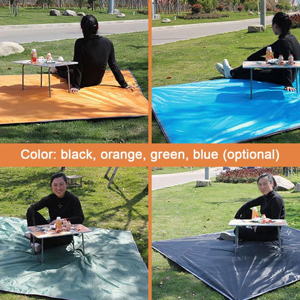 Outdoor Sunscreen Shade Waterproof Square Sunshine Shade Sail Oxford Cloth Camping Garden Awning Canopy Waterproof Tarp Tent Shade Ground Mat
