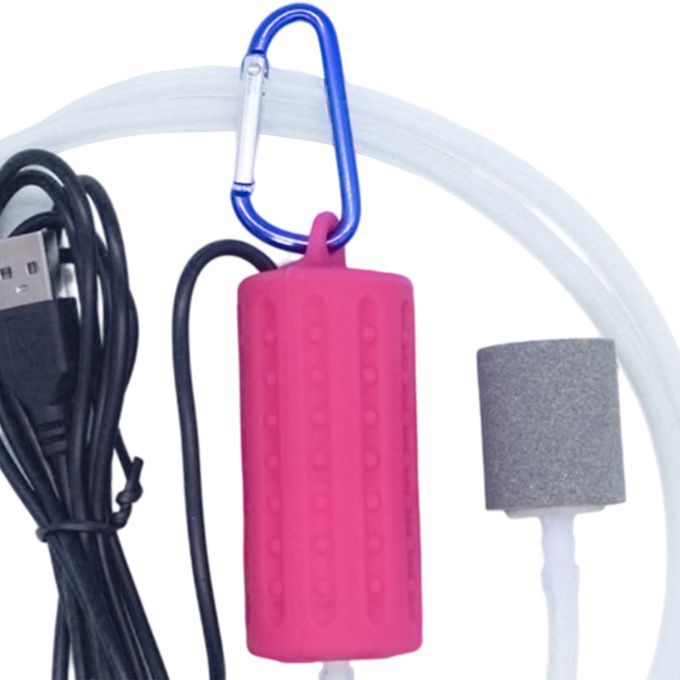 Aquarium Air Pump Fish Tank USB Compressor Mini Gift Portable 5V Red