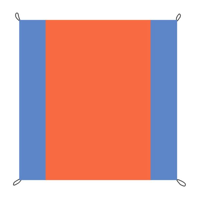 Sun Shade Sail UV Resistant Canopy For Swimming Pools Blue Orange