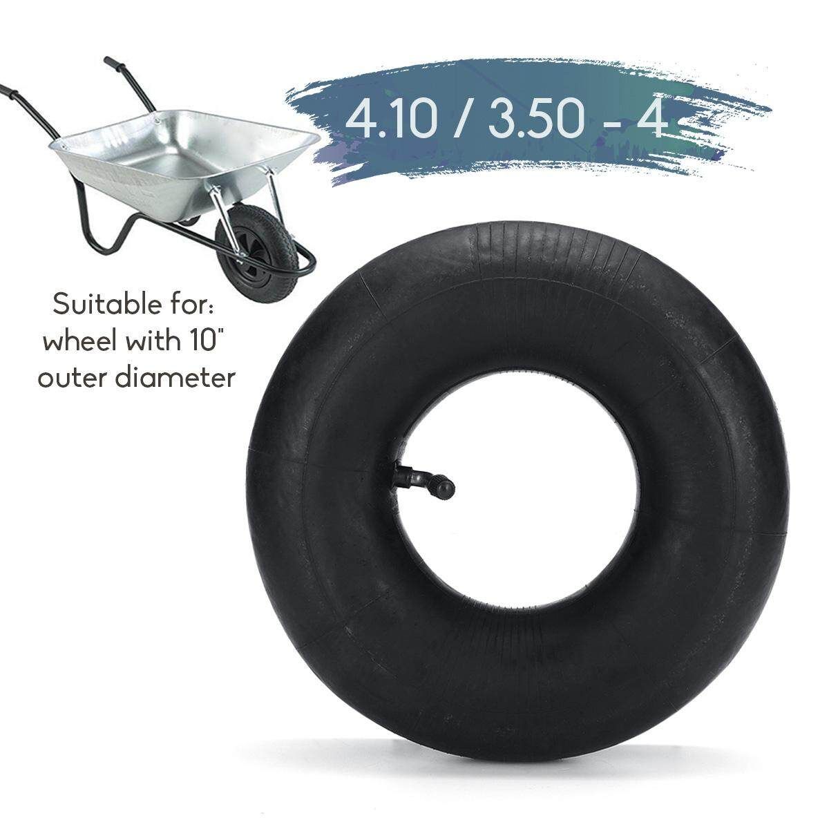 4.10 / 3.50 - 4 Inner Tube For Pneumatic Wheel Trolley Wheel 10'' Bent Valve Air