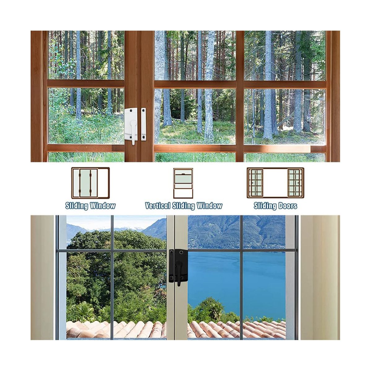 4 Pack Window Sash Locks, Window Latches Replacement Sash