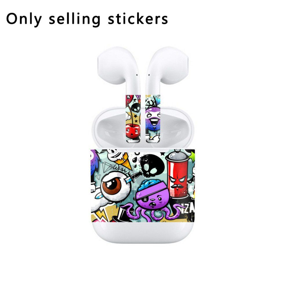 Cute Stickers Dedicated Stickers For  Headset Various Styles Fashion Suitable For I9 Series DIY-colorful-Q3-H0281