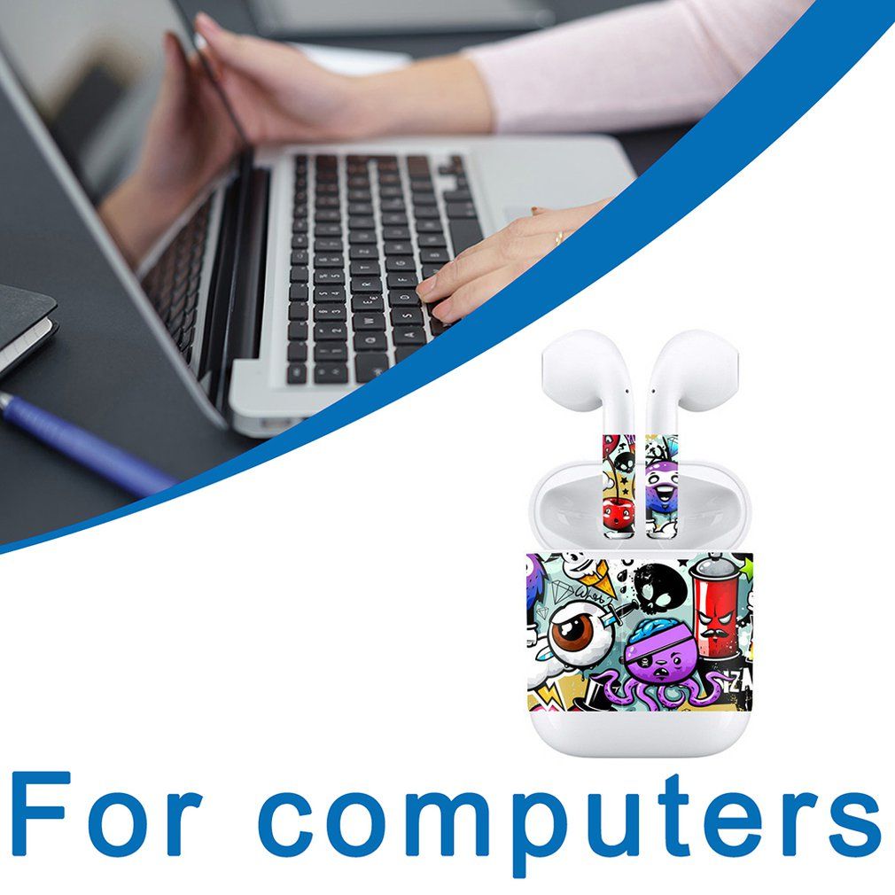Cute Stickers Dedicated Stickers For  Headset Various Styles Fashion Suitable For I9 Series DIY-colorful-Q3-H0281