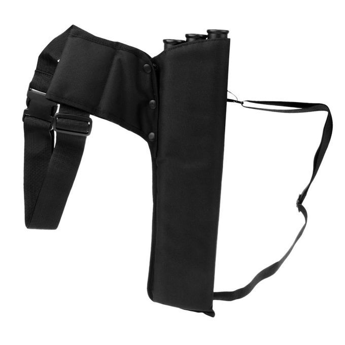 Outdoor Archery Hunting Bow Arrow Holder Belt Bag Arrow Back Black