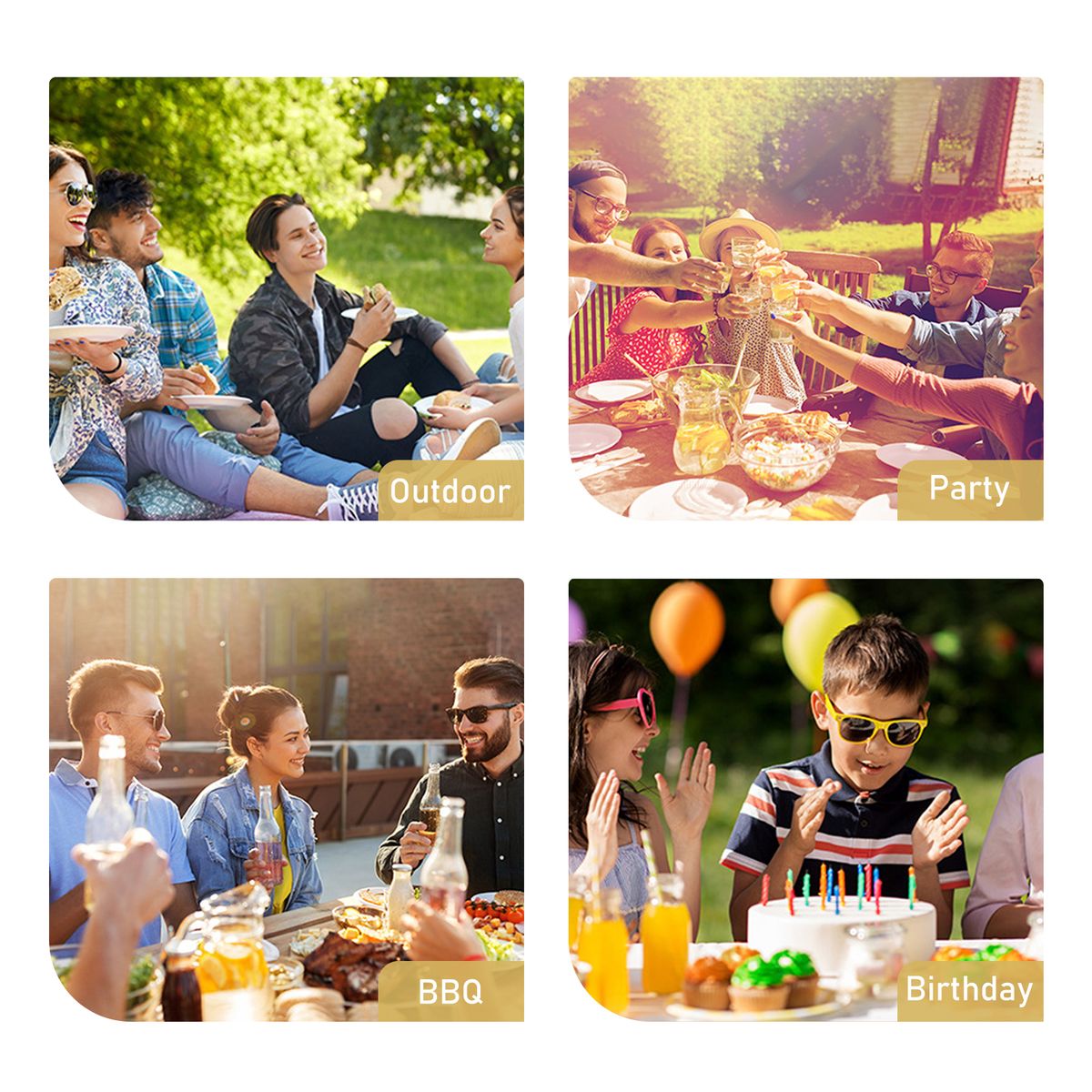 10PCS Disposable Paper Plates Leaves Pattern Disposable