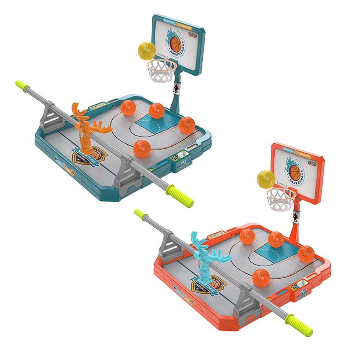 Desktop Interactive Basketball Table VS Toy Parent-Child Interaction Decompression Rivalry Game Machine Orange