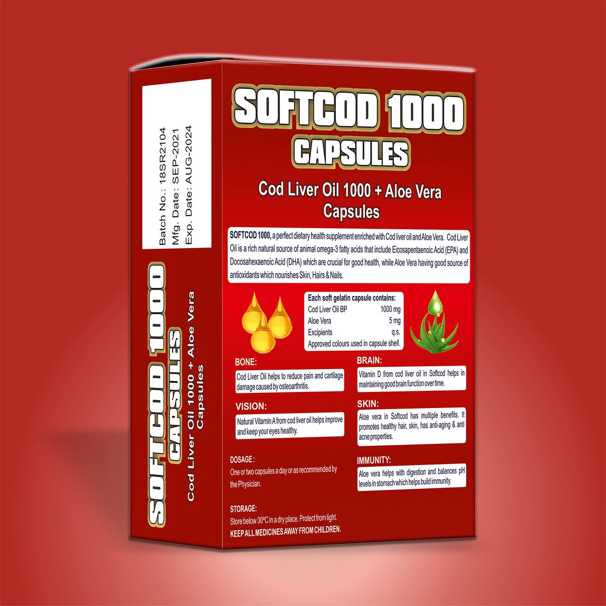 COD LIVER OIL 1000 MG +  ALOE VERA CAPSULES