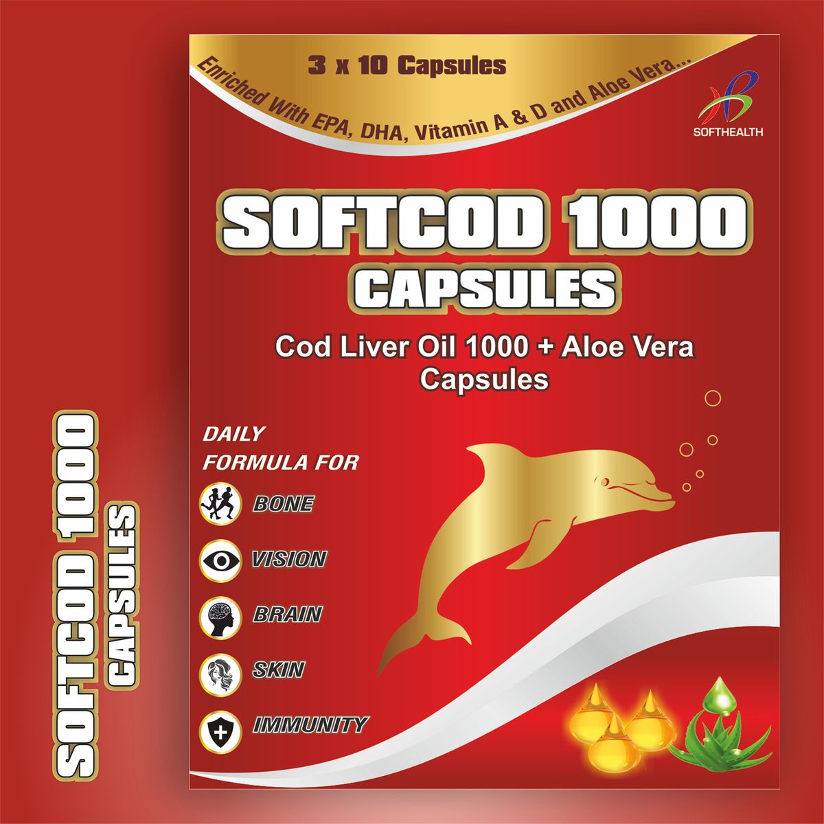 COD LIVER OIL 1000 MG +  ALOE VERA CAPSULES