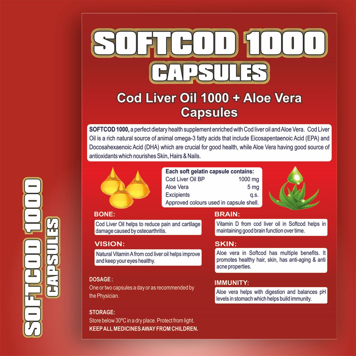 COD LIVER OIL 1000 MG +  ALOE VERA CAPSULES