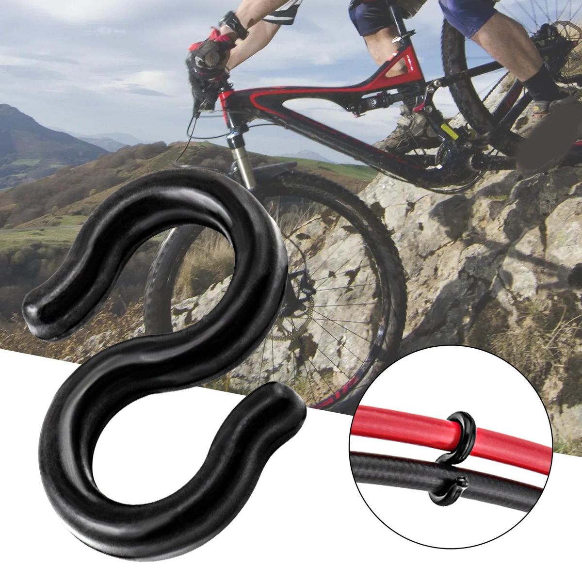 10Pcs Bicycle Line Buckles Smooth Edge Bicycle Cross Line Clips