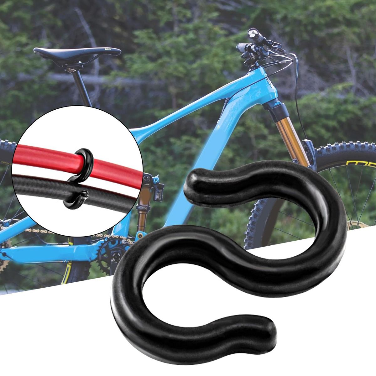 10Pcs Bicycle Line Buckles Smooth Edge Bicycle Cross Line Clips