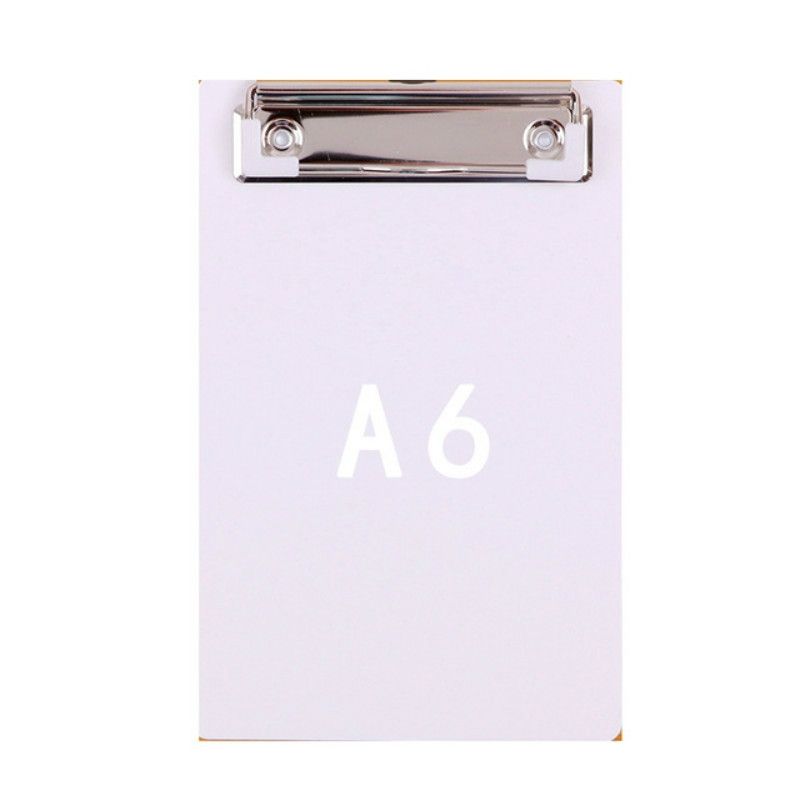 2PCS Simple File Board Folder Student Writing Board Paper Clip Restaurant Menu Folder(A6 White)