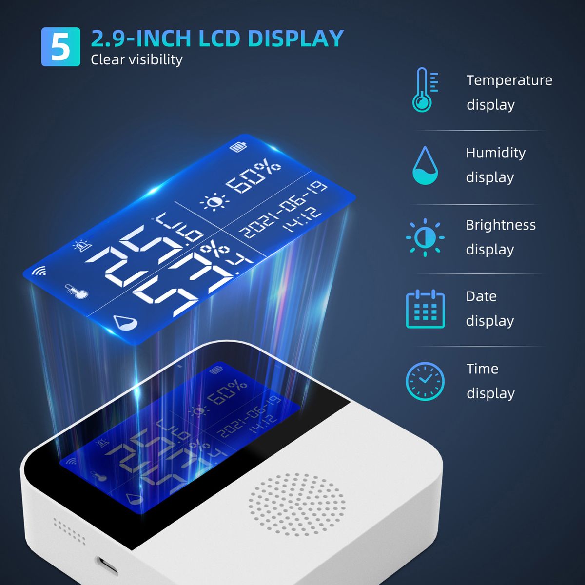 Wi-Fi Temperature Humidity Meter Indoor Hygrometer