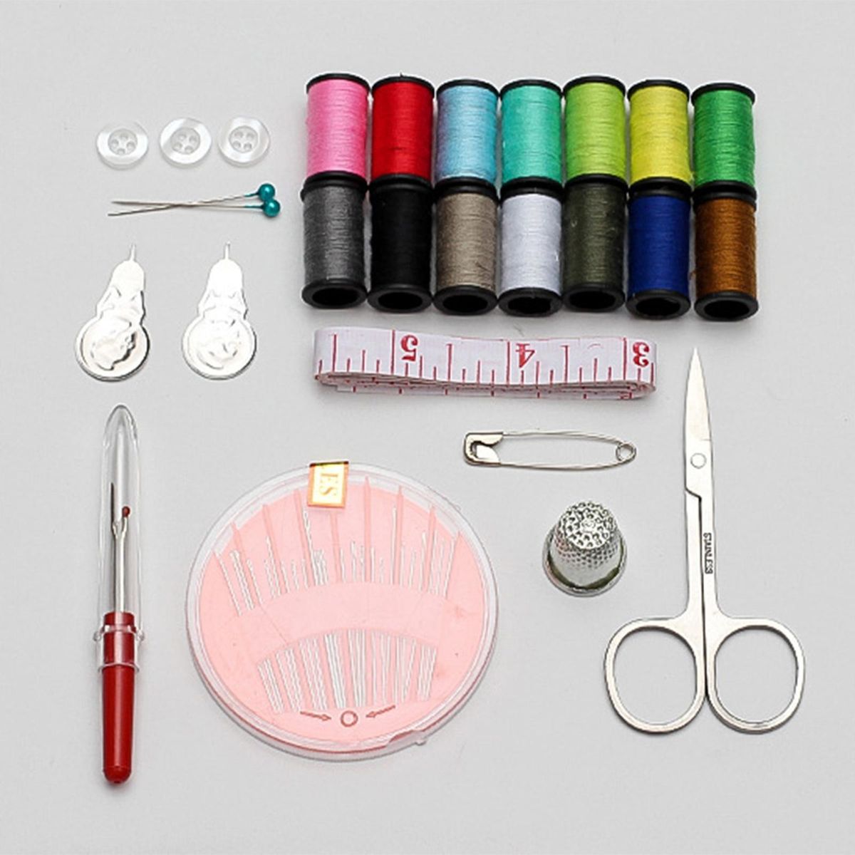 Compact Hand Sewing Kit Beginner Supplies Thread Needles