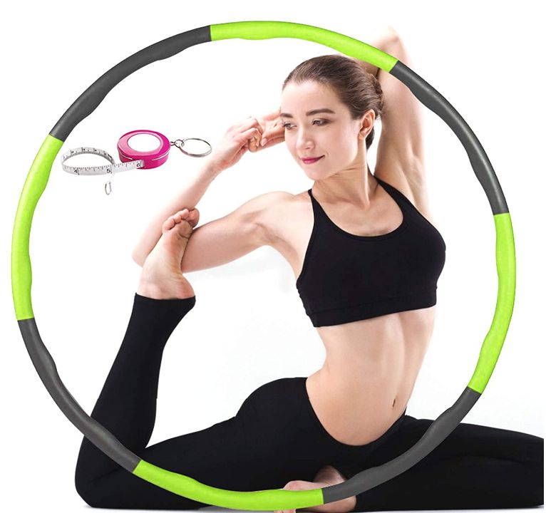 8 Section Fitness Hula Hoop For Women, Adults Professional Detachable Exercise Weighted Hoola Hoop Adjustable Size