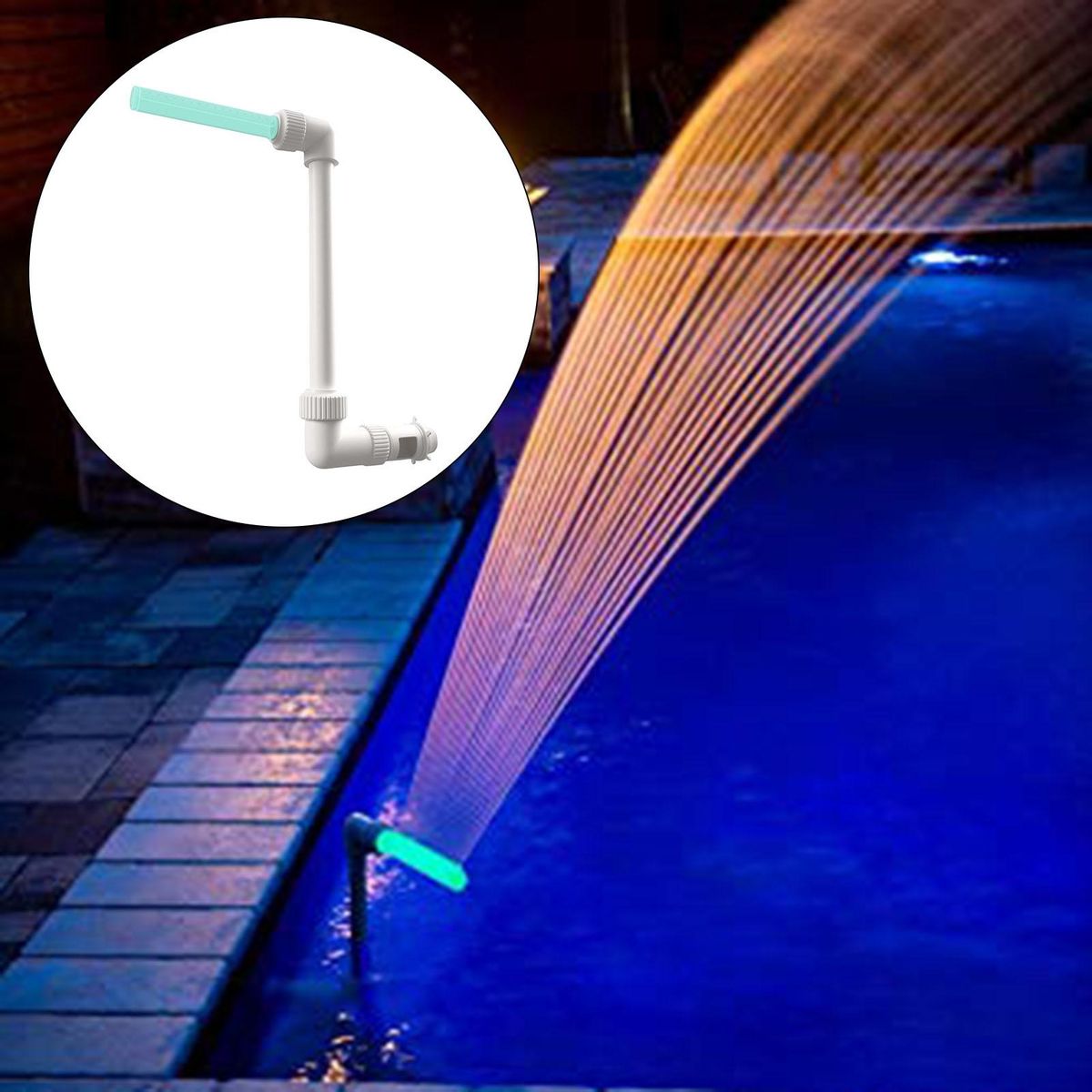 Pool Waterfall Pool Fountain Spray Yard Waterfall Return Jets White
