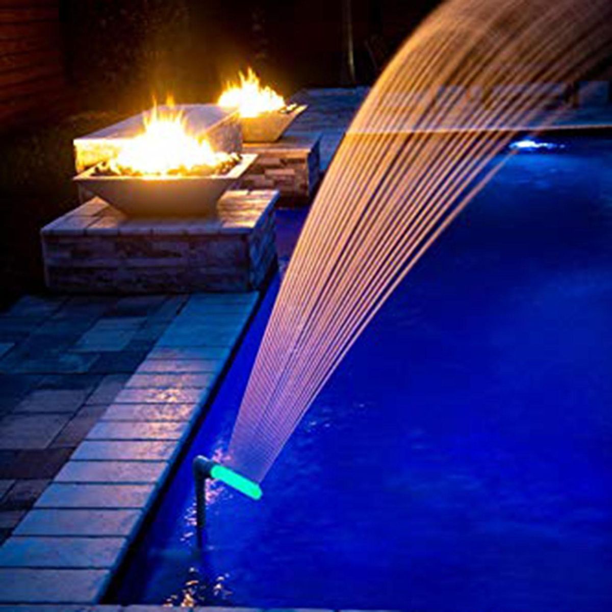 Pool Waterfall Pool Fountain Spray Yard Waterfall Return Jets White