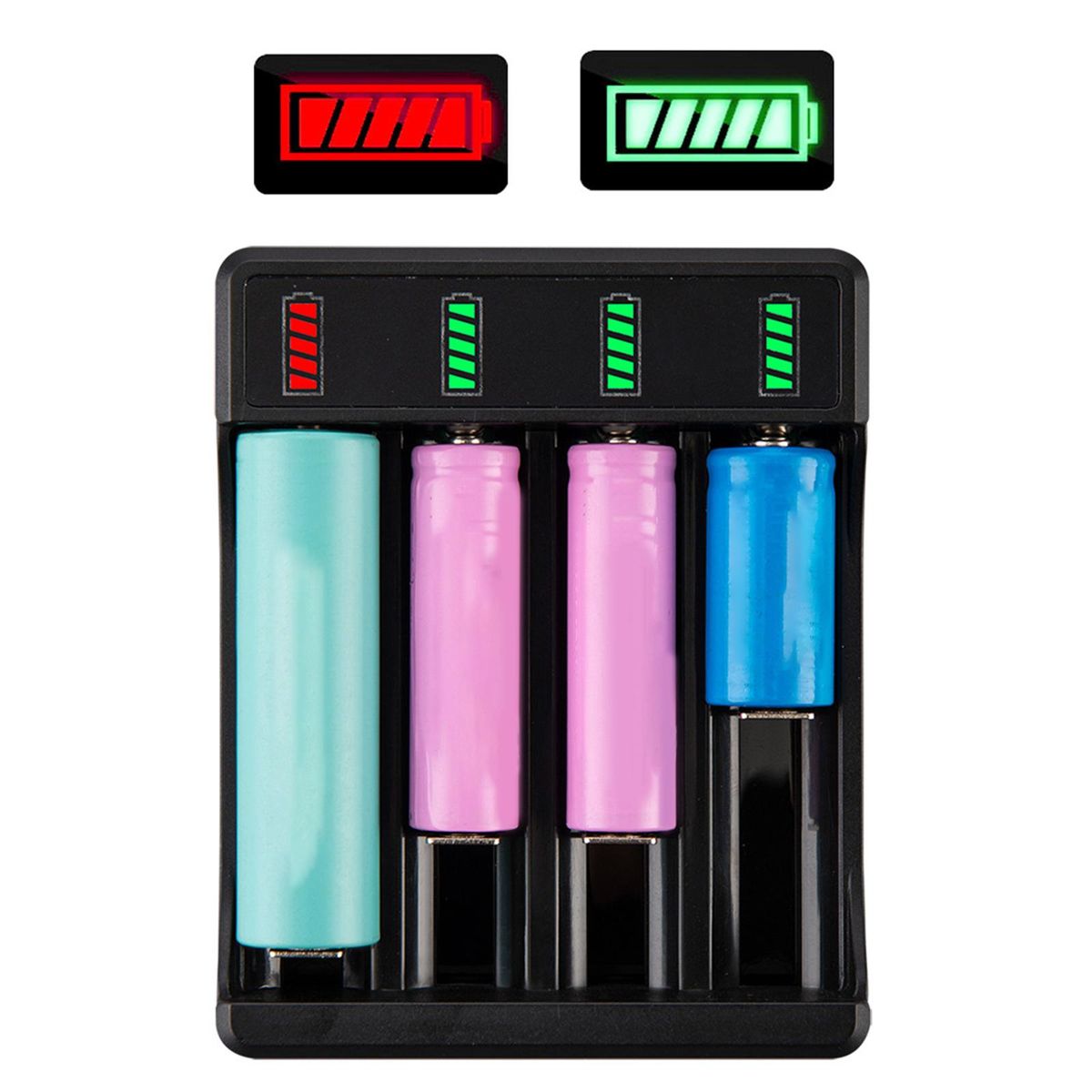 Multifunctional USB Battery Charger Charging Fast For Lithium 4 Slot