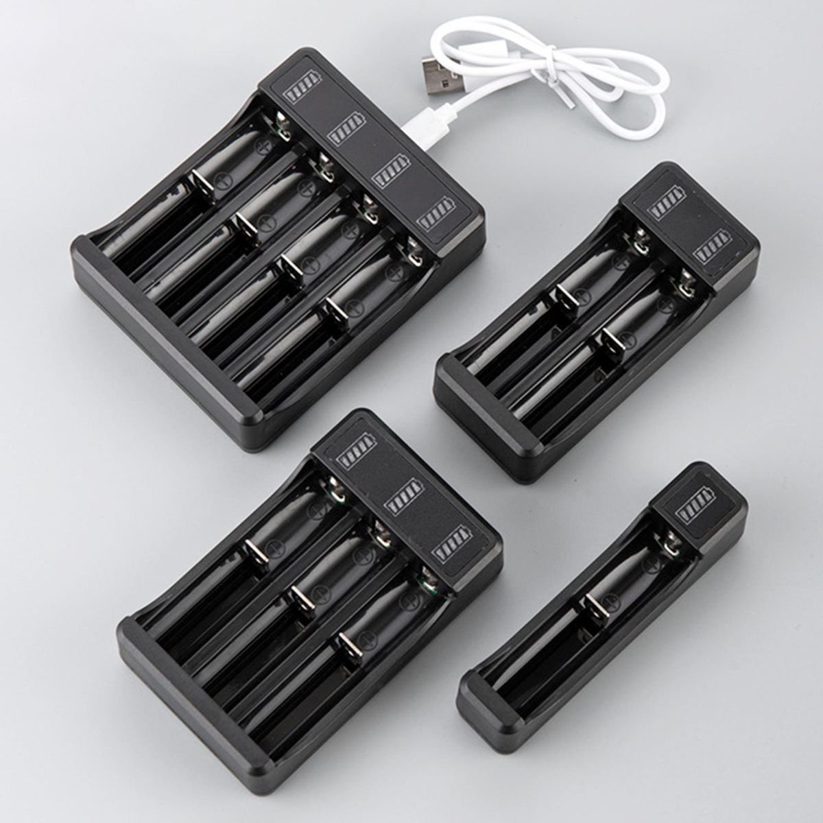 Multifunctional USB Battery Charger Charging Fast For Lithium 4 Slot