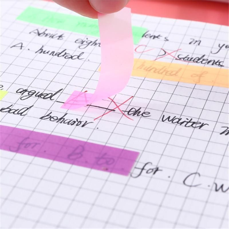 100 Sheets Transparent Sticky Note Pads Multicolor