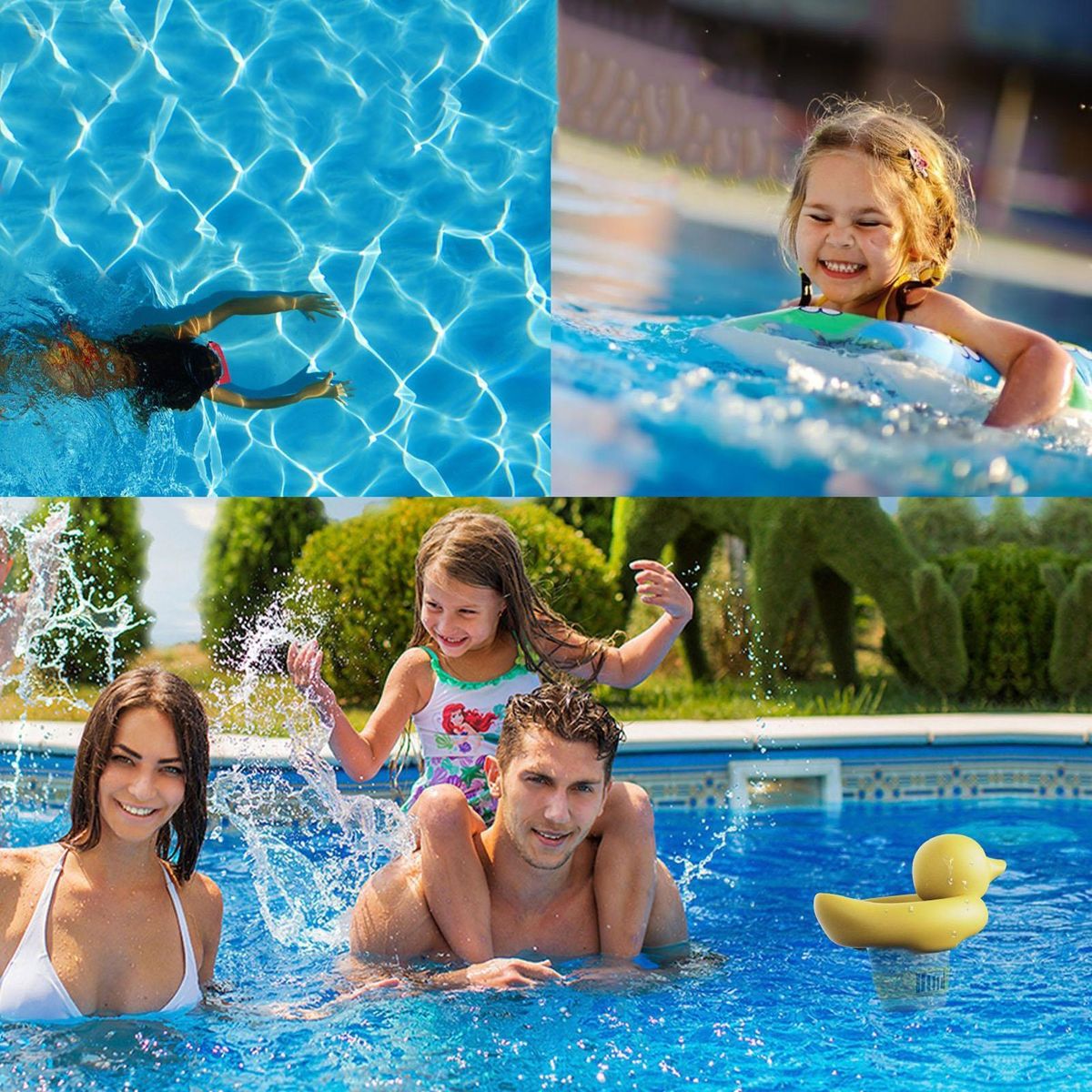 Pool Tablet Applicator Toilets Pool Floating Chlorine Dispenser Yellow
