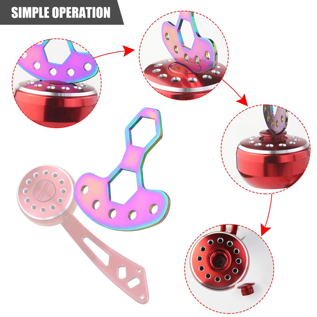 Fishing Reel Wrench Stainless Steel Baitcasting Reel Handle Screw Wrench Portable M7/M8 Nut Remove Tool Fishing Vessel Repair Tool Handle Knob Caps Open Tool