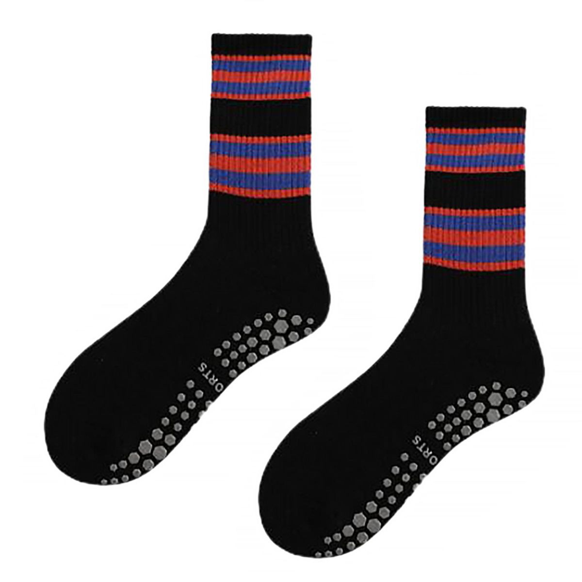 1 Pair Yoga Socks Thermal Socks Ankle Protection Indoor Socks Red Black