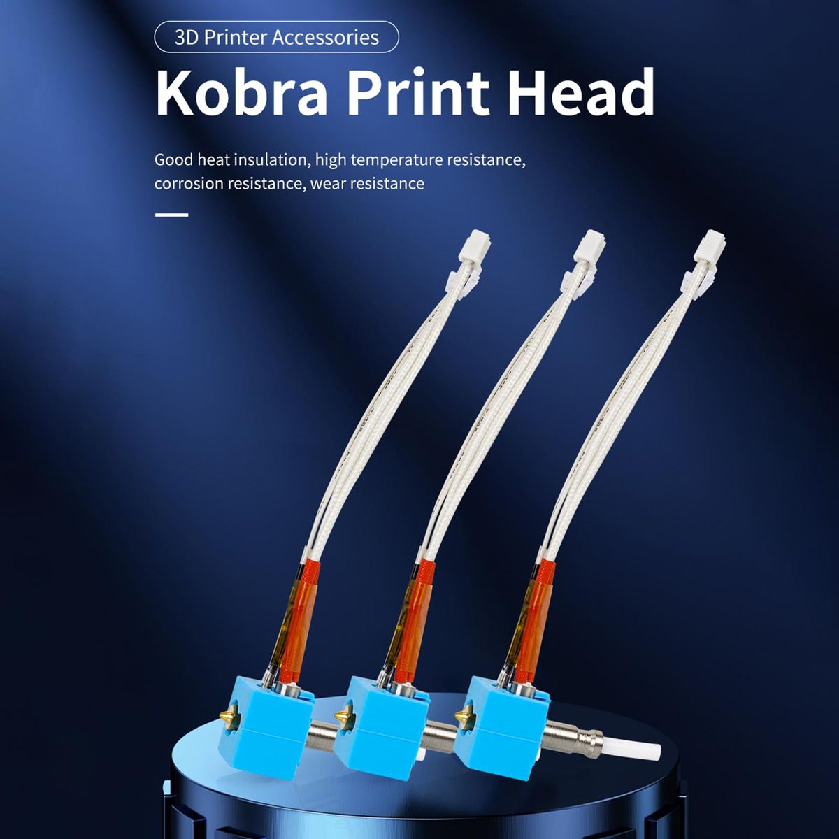 Kobra Hotend 24V40W for 3D Printer Replacement Compatible with Anycubic Kobra 3D Printer with Brass Nozzle and Aluminum Heat Block Head Extruder 0.4mm Nozzle Suitable for 1.75mm Filaments