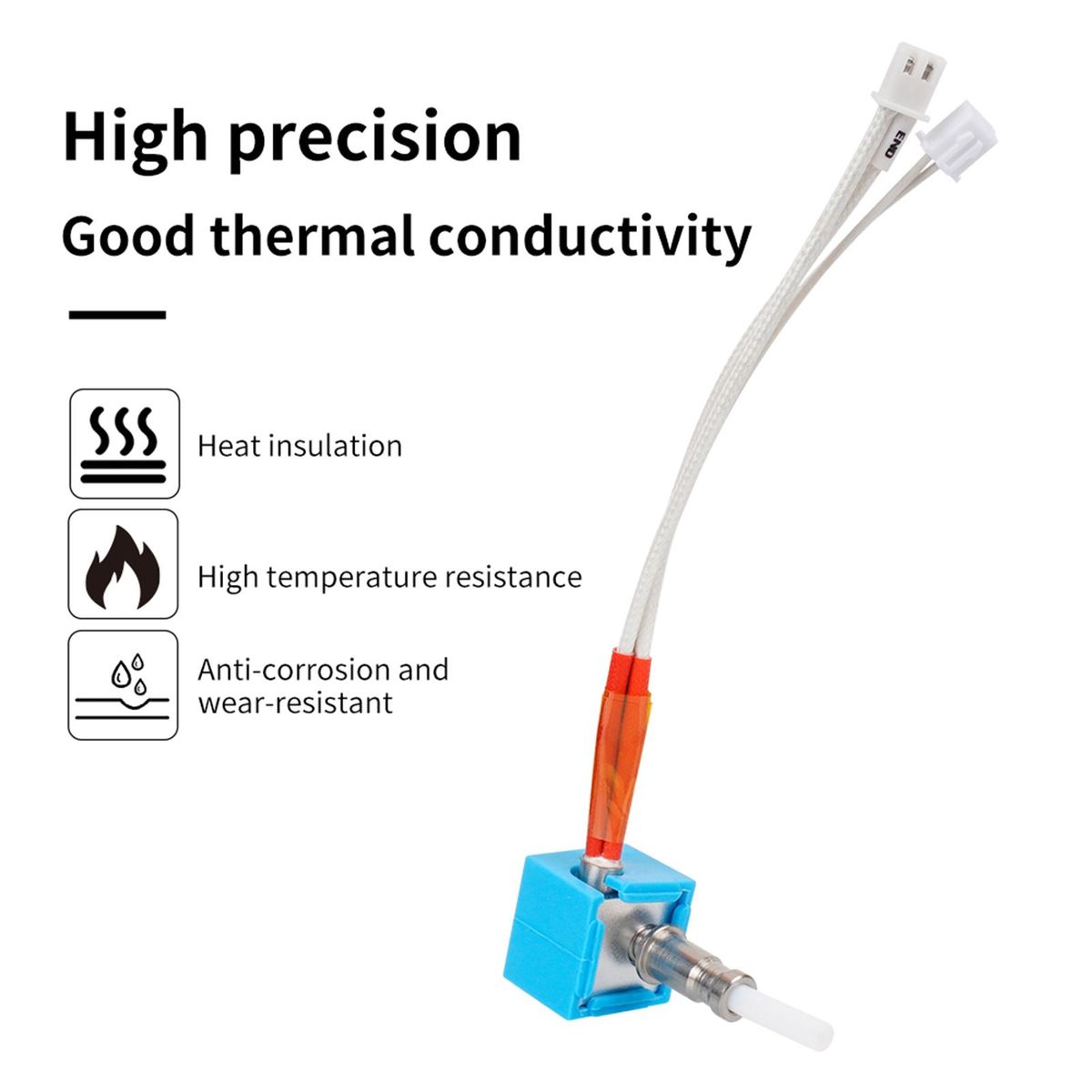Kobra Hotend 24V40W for 3D Printer Replacement Compatible with Anycubic Kobra 3D Printer with Brass Nozzle and Aluminum Heat Block Head Extruder 0.4mm Nozzle Suitable for 1.75mm Filaments