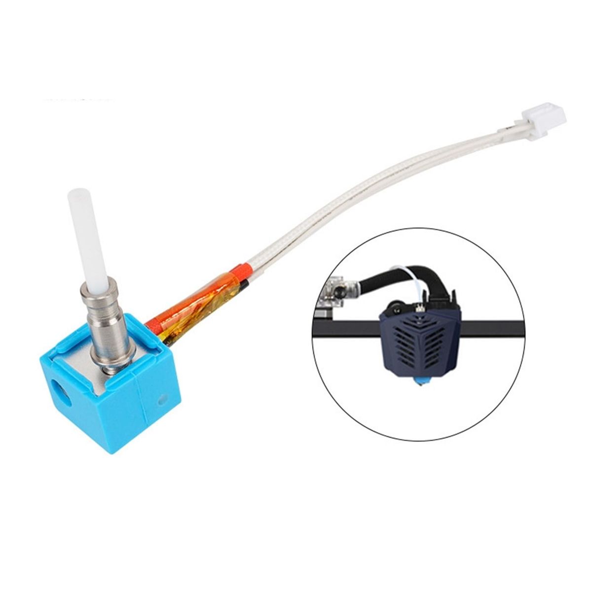 Kobra Hotend 24V40W for 3D Printer Replacement Compatible with Anycubic Kobra 3D Printer with Brass Nozzle and Aluminum Heat Block Head Extruder 0.4mm Nozzle Suitable for 1.75mm Filaments