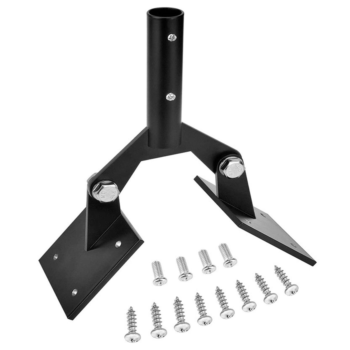 1 Set Eave Weathervane Bracket Adjustable Garden Weathervane Roof Mount Black