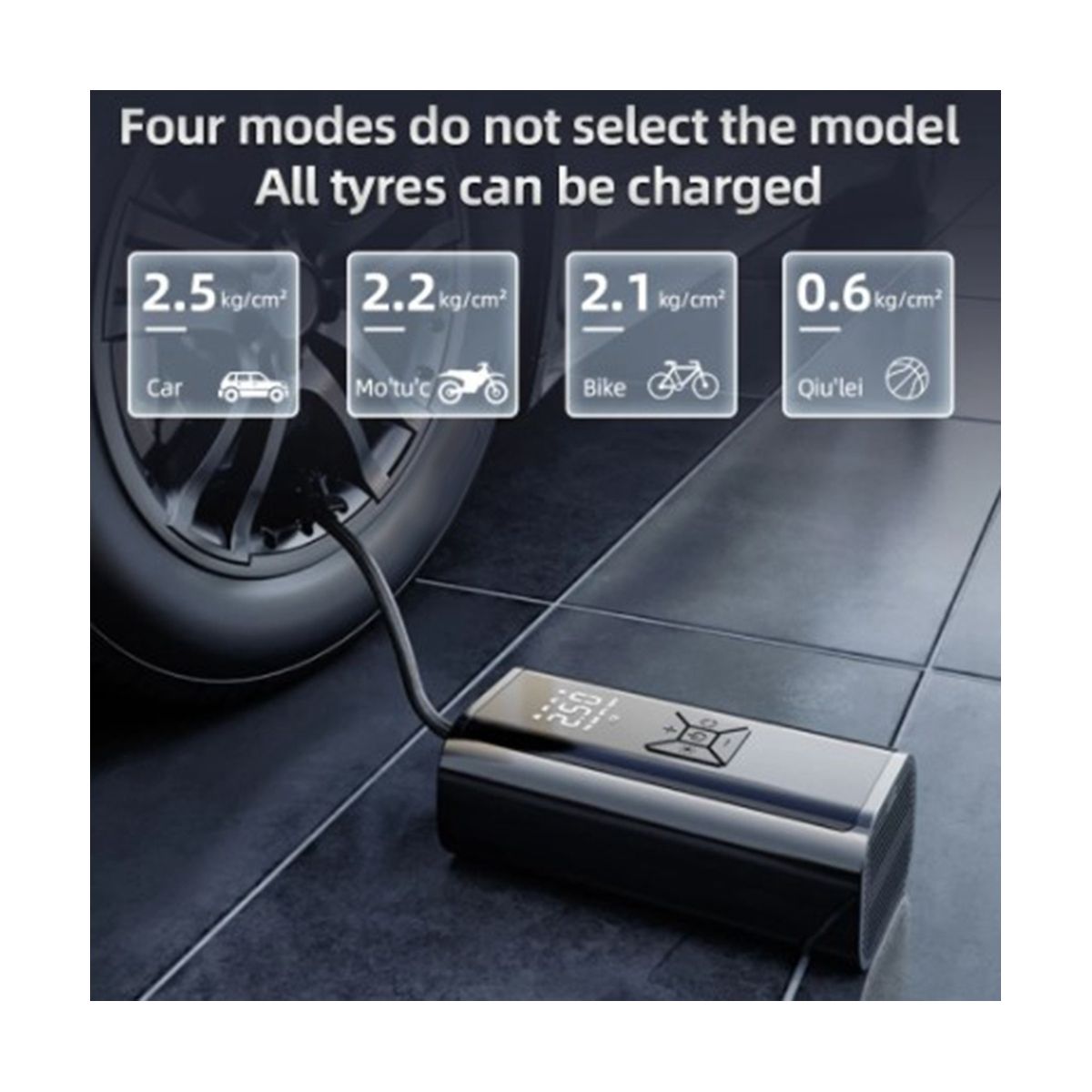 Portable Car Air Pump Tyre Inflator Smart Inflator Electric Inflator Pump A