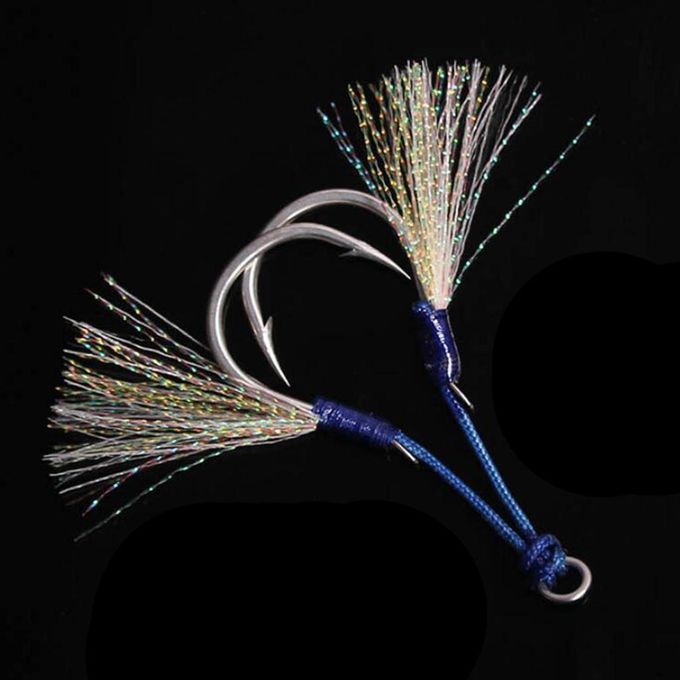 Strong  Assist Hooks Jigs Stainless Steel With Double Hooks Six