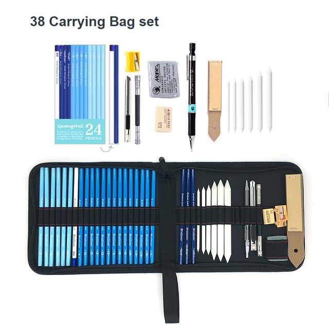 Professional 28/38pcs Sketch Pencil Set Sketching