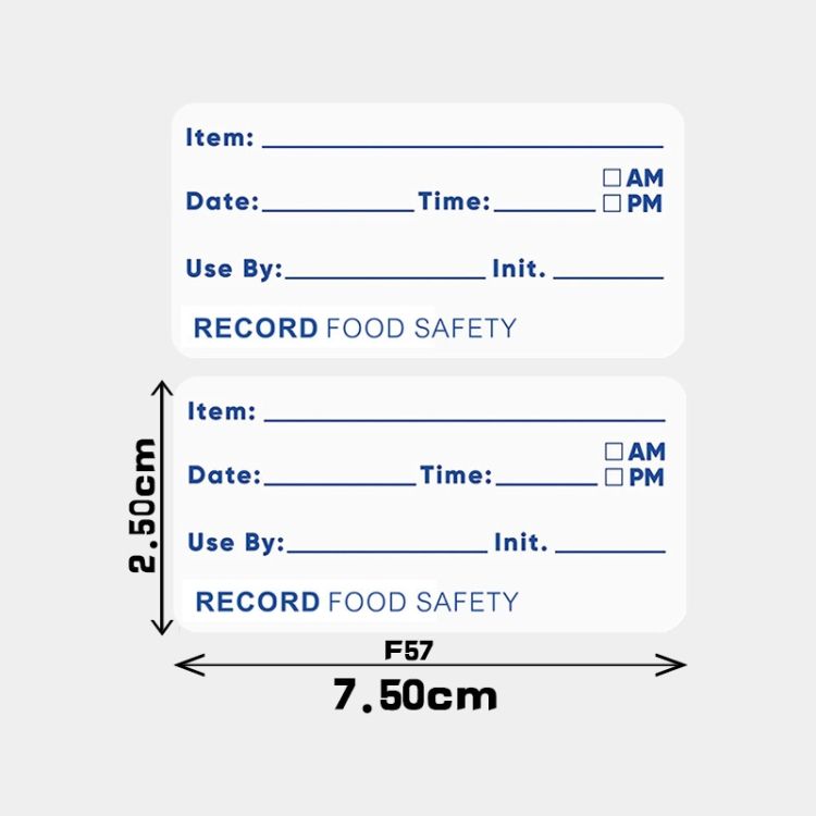 5 PCS F57 Food Date Sticker, Size: 7.5 X 2.5cm