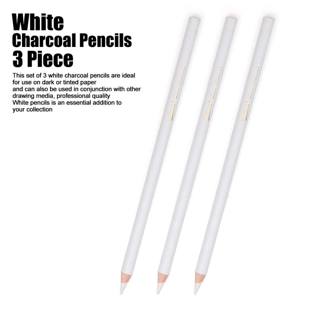 Professional 3pcs White Sketch Charcoal Pencils St