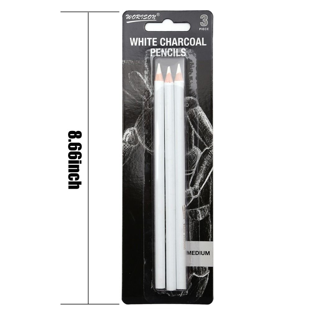 Professional 3pcs White Sketch Charcoal Pencils St