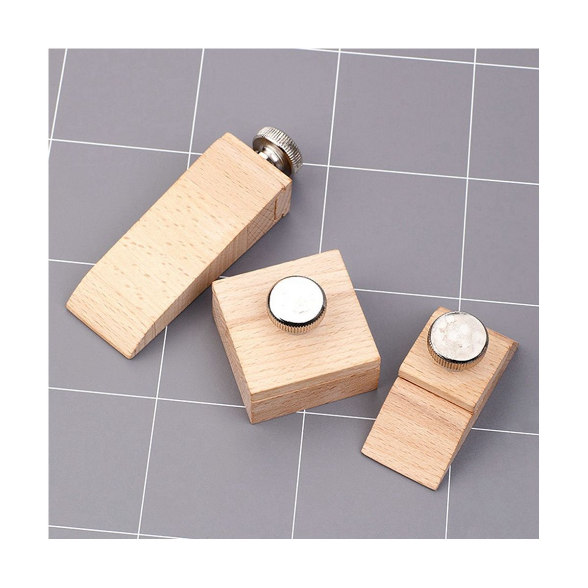 3Pcs Beech Sandpaper Grinding Block DIY Leather Trimming Edge Polishing Bevel Sandpaper Grinding Block Wear Resistance