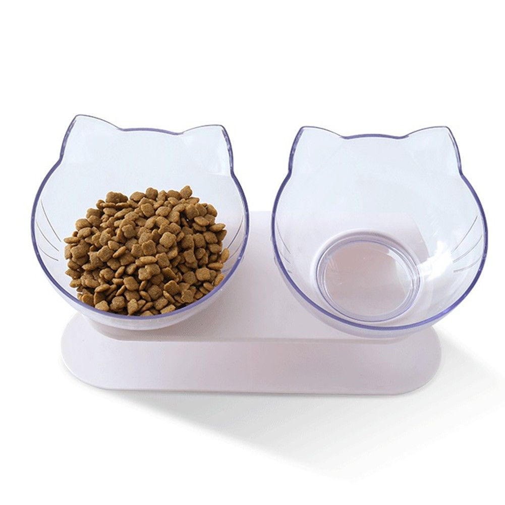 New Pet Antiskid Double Bowls With Raised Stand Pet Food And